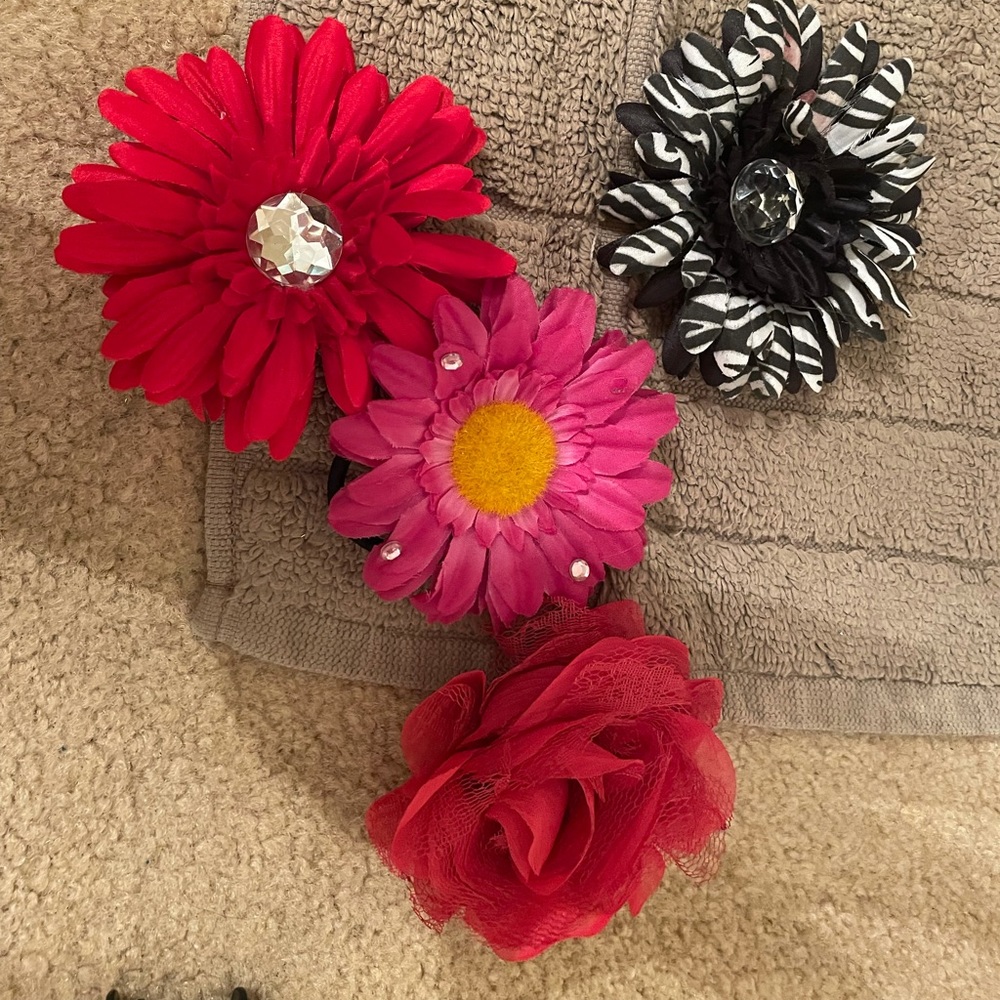Flower hairbow bundle
